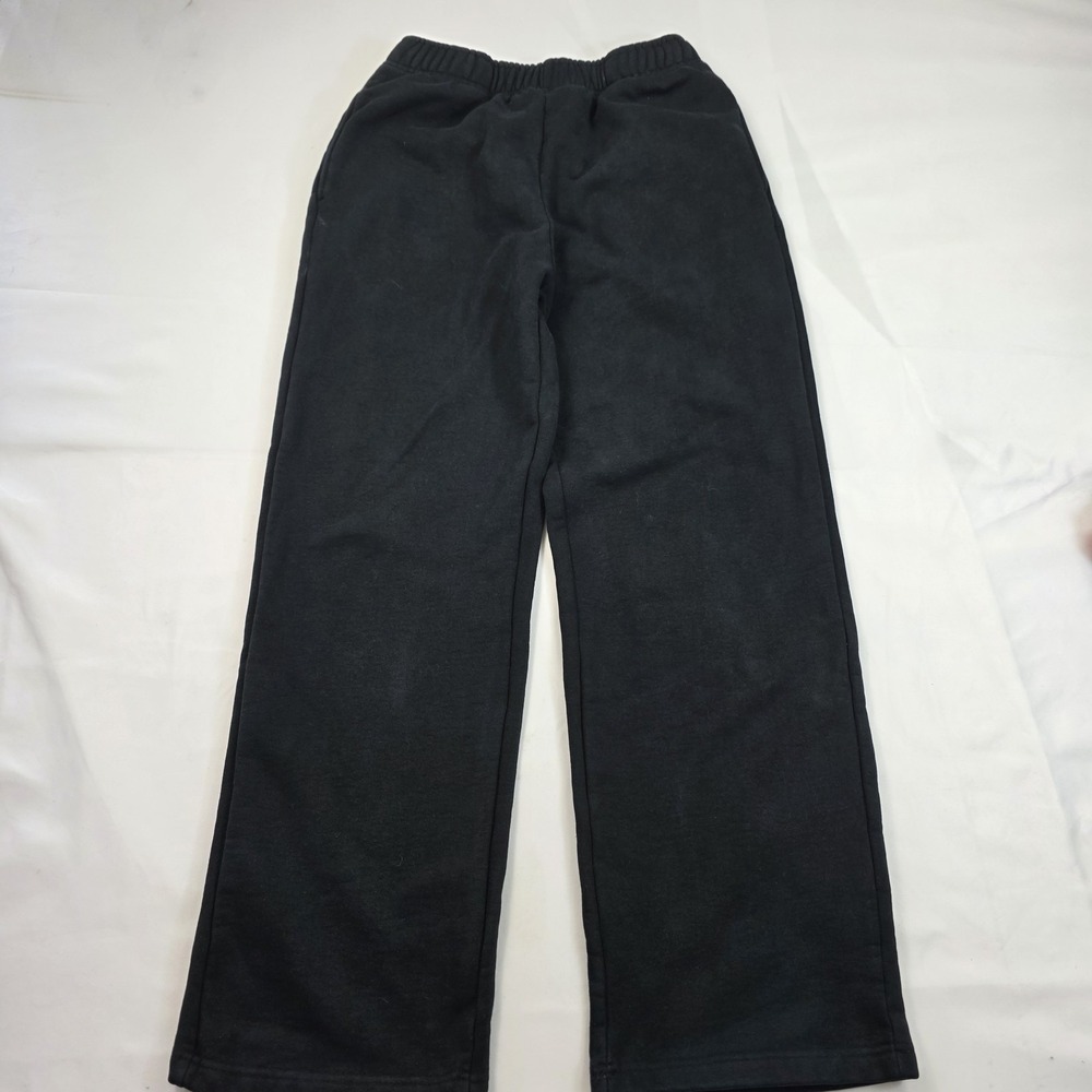 Lucid Blanks Sweatpants Mens Medium Black Fleece Straight Leg Elastic Waist